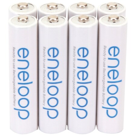 Panasonic eneloop Rechargeable AAA Batteries, Pack/8 BK-4MCCA8BA